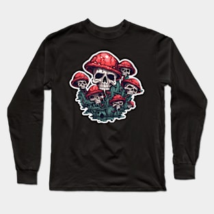 Trippy Psychedelic Mushroom Long Sleeve T-Shirt